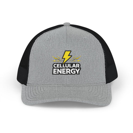 Cellular Energy Embroidered Trucker Cap — Lightning Bolt Snapback