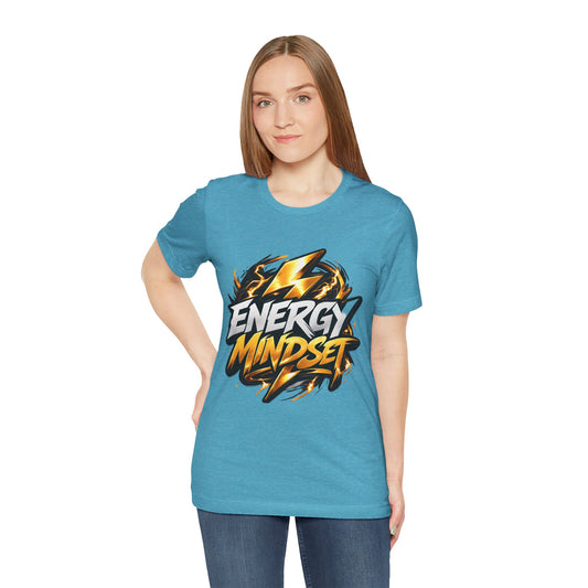 Energy Mindset T-Shirt — Motivational Lightning Graphic Tee