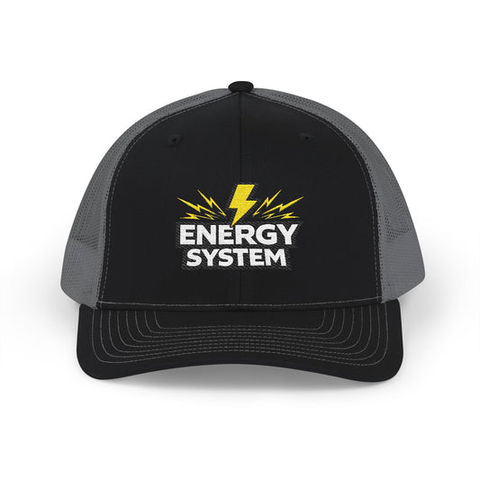 Energy System Embroidered Trucker Cap - Lightning Logo Snapback