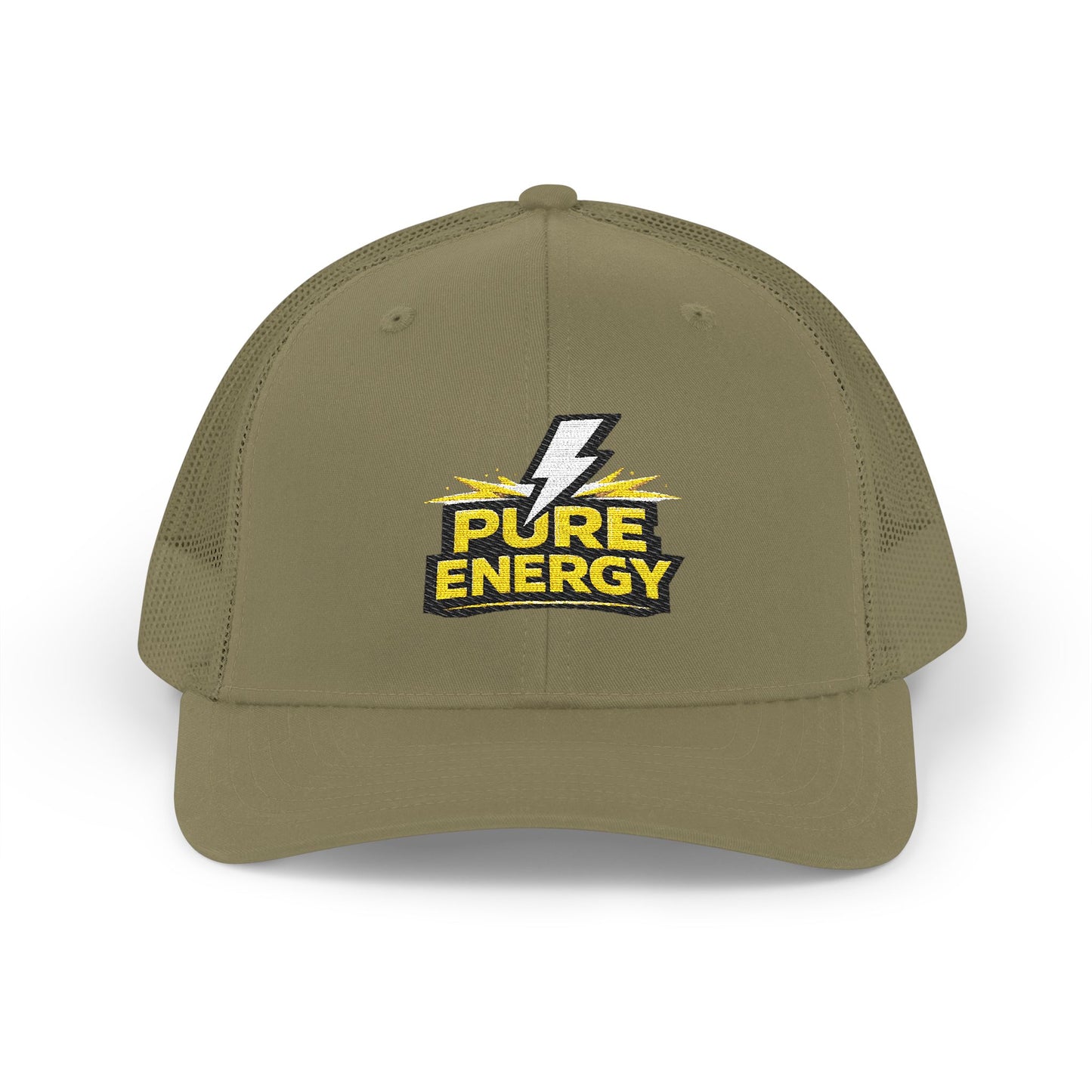 Pure Energy Embroidered Trucker Cap — Lightning Logo Snapback