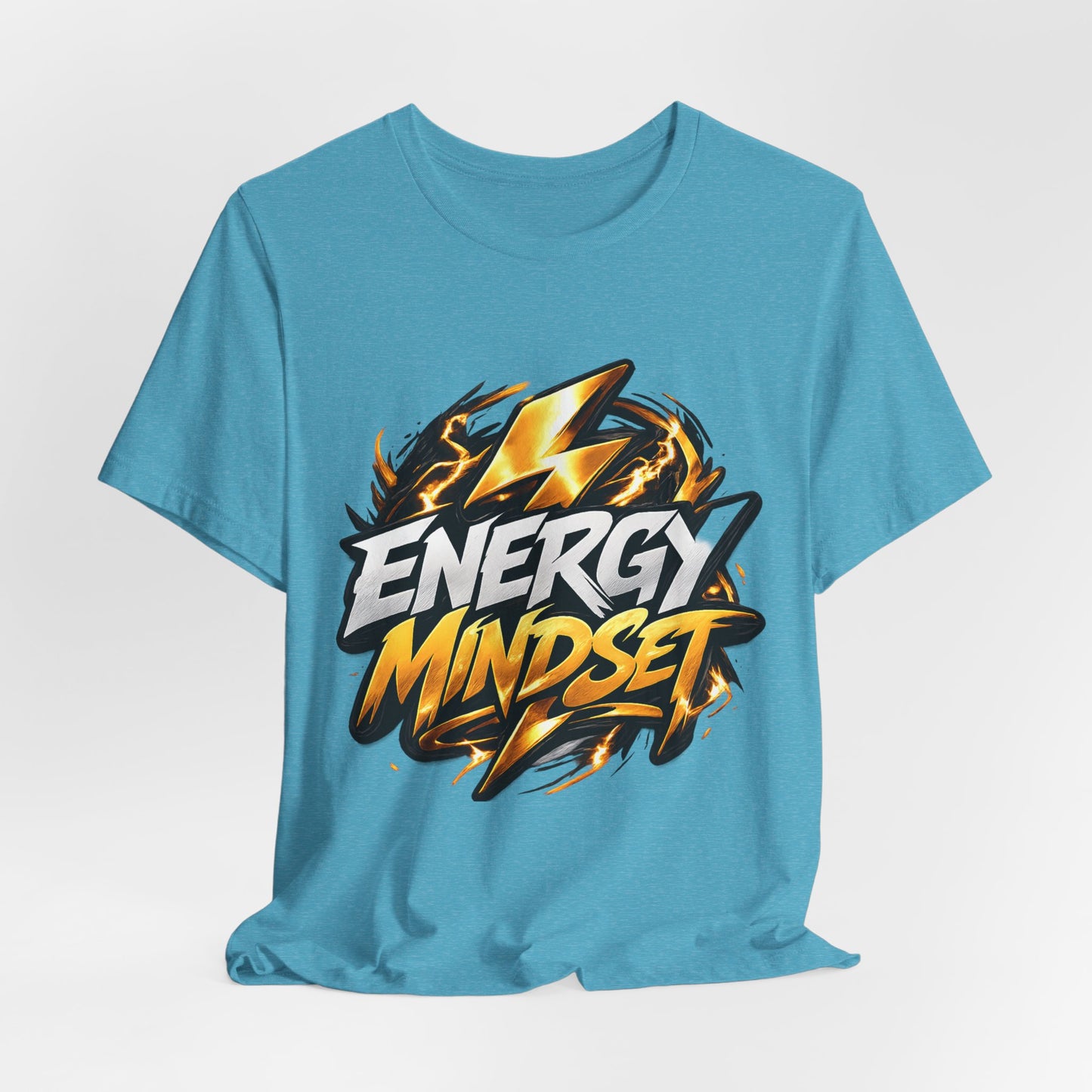 Energy Mindset T-Shirt — Motivational Lightning Graphic Tee