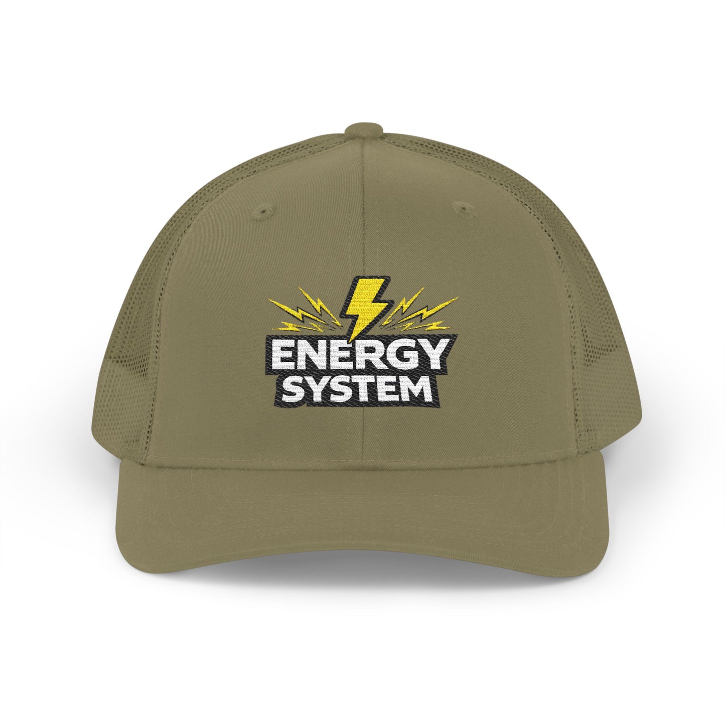 Energy System Embroidered Trucker Cap - Lightning Logo Snapback