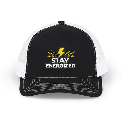 Stay Energized Embroidered Trucker Cap