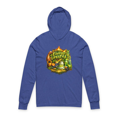Energy Lifestyle Hoodie Tee — 'Energy Lifestyle' Graphic Long-Sleeve Hooded Tee