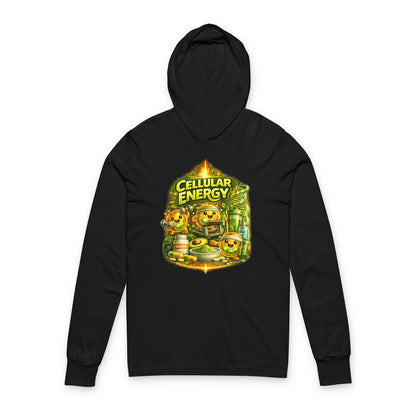 Cellular Energy Graphic Hooded Long Sleeve Tee