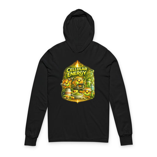 Cellular Energy Graphic Hooded Long Sleeve Tee