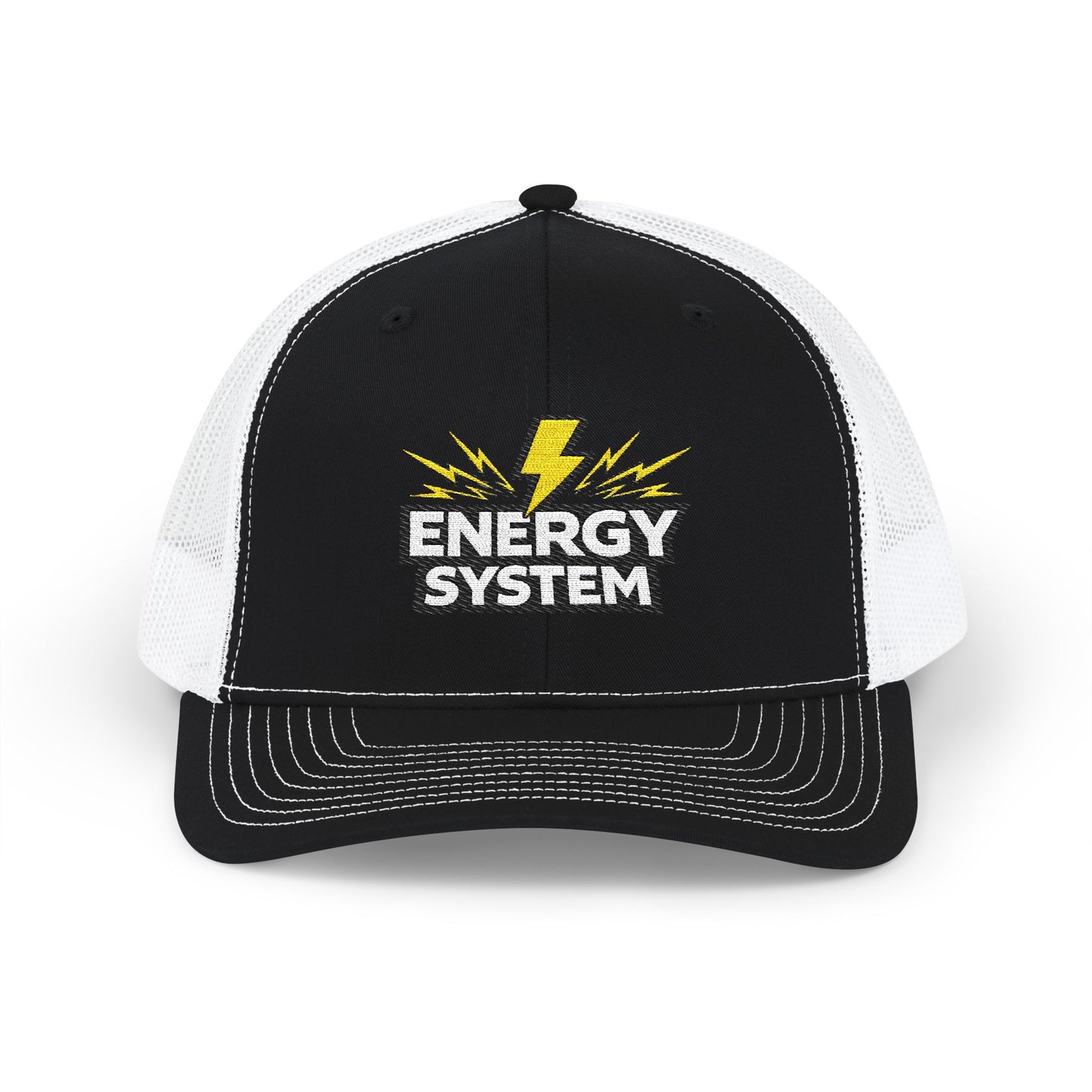 Energy System Embroidered Trucker Cap - Lightning Logo Snapback