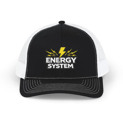 Energy System Embroidered Trucker Cap - Lightning Logo Snapback