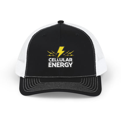 Cellular Energy Embroidered Trucker Cap — Lightning Bolt Snapback