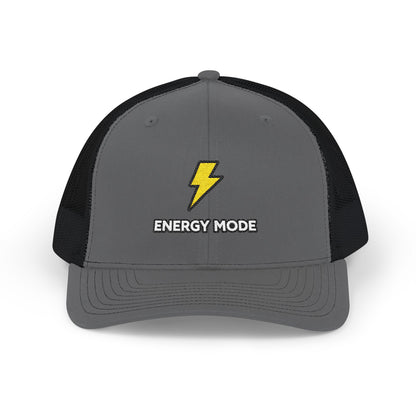Energy Mode Snapback Trucker Cap — Embroidered Lightning Bolt