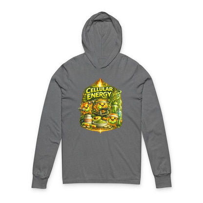 Cellular Energy Graphic Hooded Long Sleeve Tee