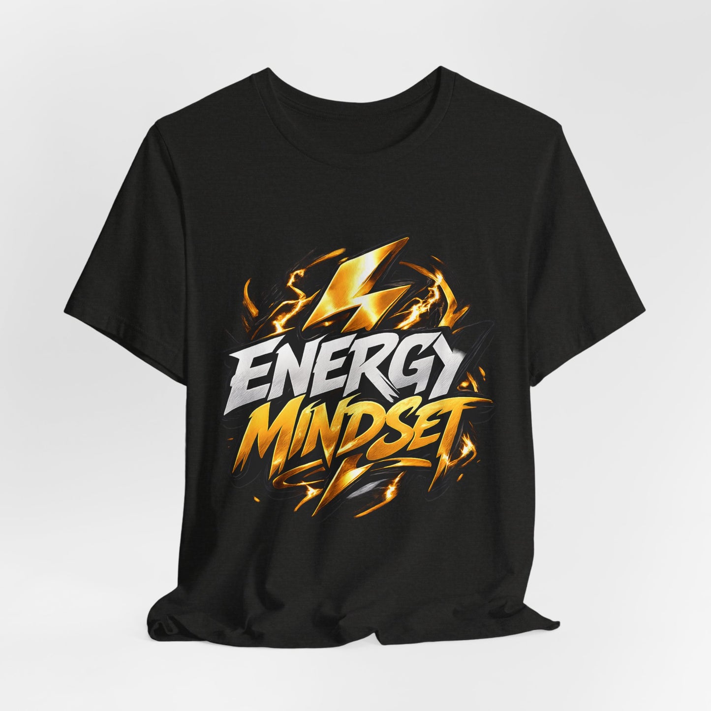 Energy Mindset T-Shirt — Motivational Lightning Graphic Tee
