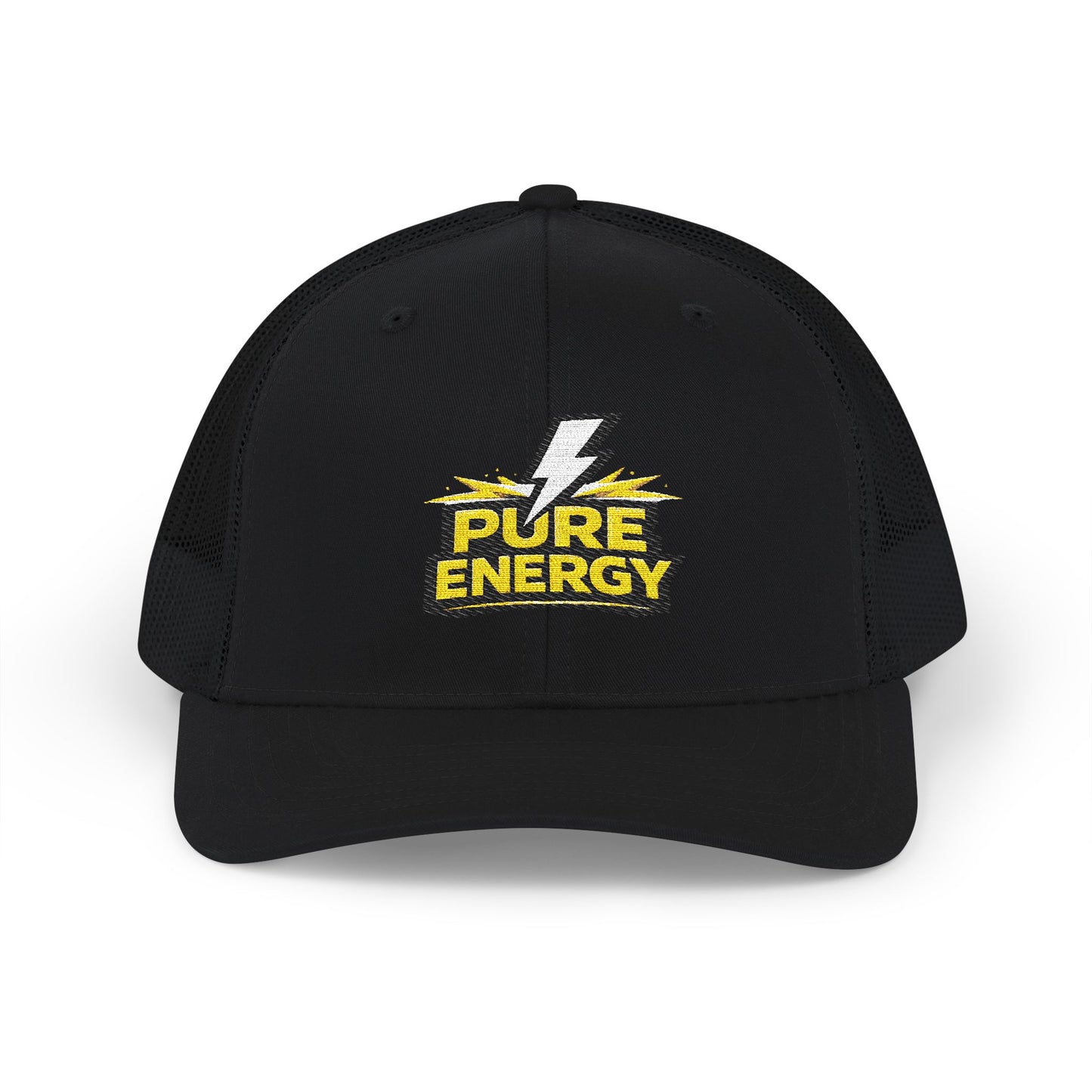 Pure Energy Embroidered Trucker Cap — Lightning Logo Snapback