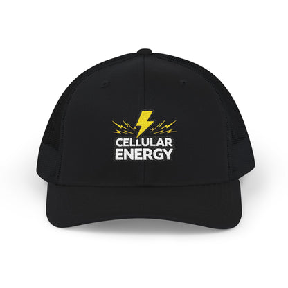 Cellular Energy Embroidered Trucker Cap — Lightning Bolt Snapback