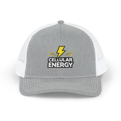 Cellular Energy Embroidered Trucker Cap — Lightning Bolt Snapback