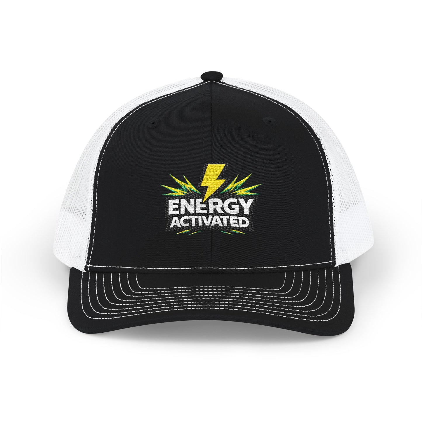 Energy Activated Snapback Trucker Cap – Embroidered Lightning Logo