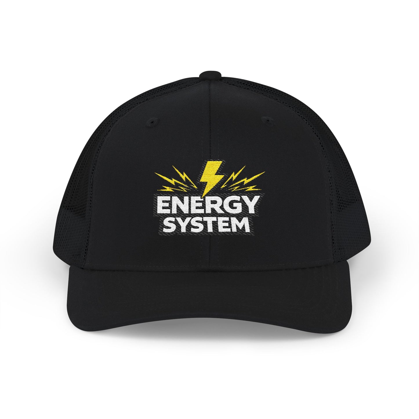 Energy System Embroidered Trucker Cap - Lightning Logo Snapback