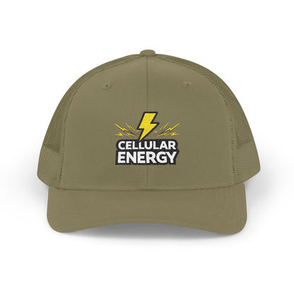 Cellular Energy Embroidered Trucker Cap — Lightning Bolt Snapback