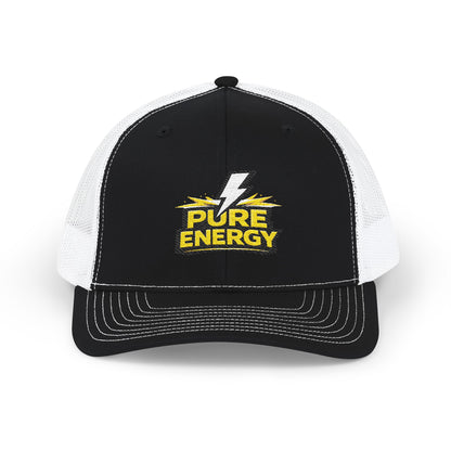Pure Energy Embroidered Trucker Cap — Lightning Logo Snapback