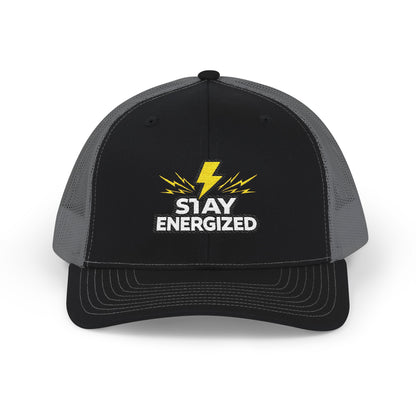 Stay Energized Embroidered Trucker Cap