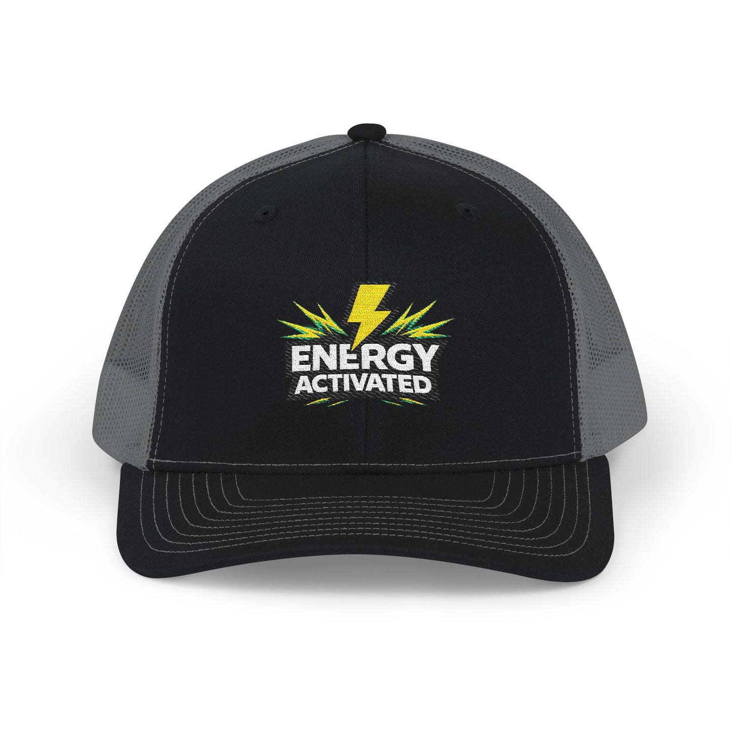 Energy Activated Snapback Trucker Cap – Embroidered Lightning Logo