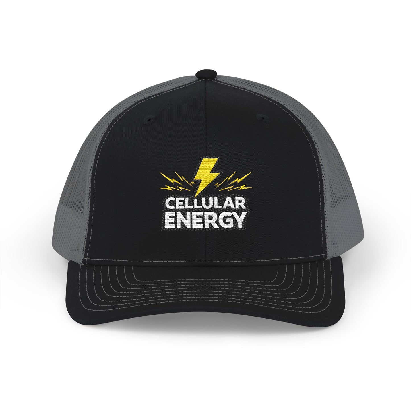 Cellular Energy Embroidered Trucker Cap — Lightning Bolt Snapback