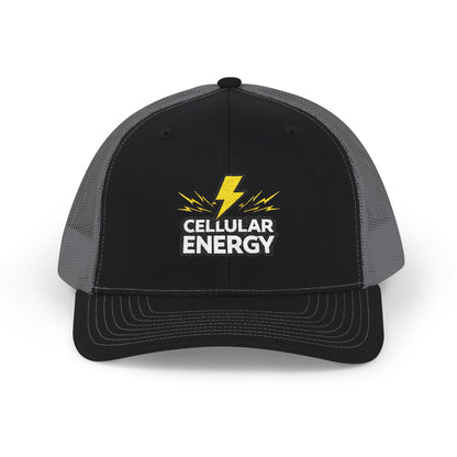 Cellular Energy Embroidered Trucker Cap — Lightning Bolt Snapback