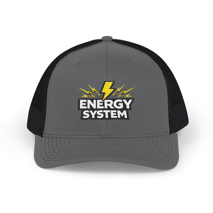 Energy System Embroidered Trucker Cap - Lightning Logo Snapback
