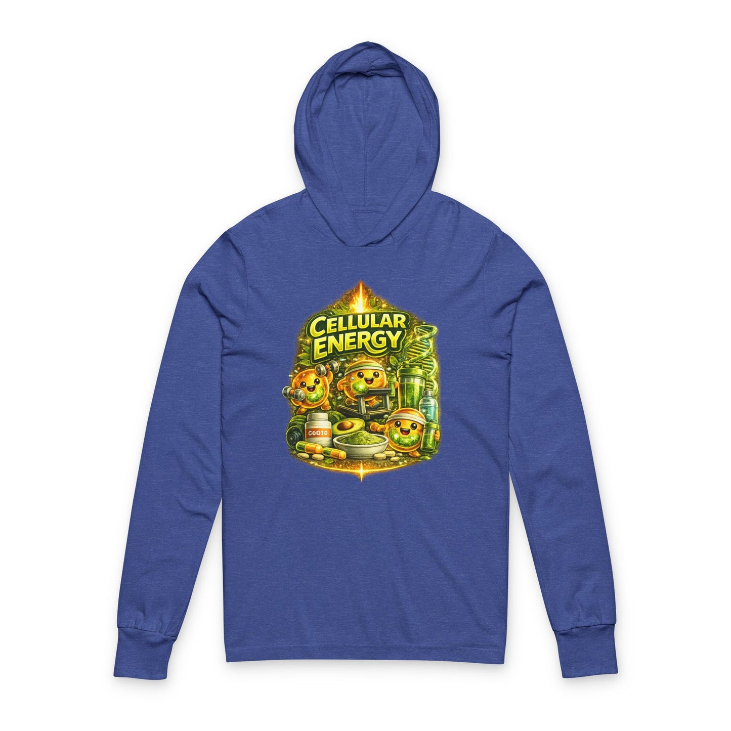 Cellular Energy Graphic Hooded Long Sleeve Tee