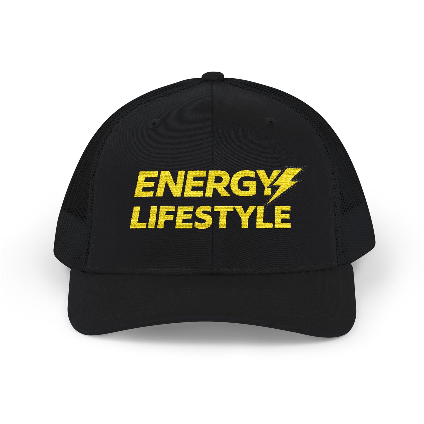 Energy Lifestyle Snapback Trucker Hat — Embroidered Lightning Logo