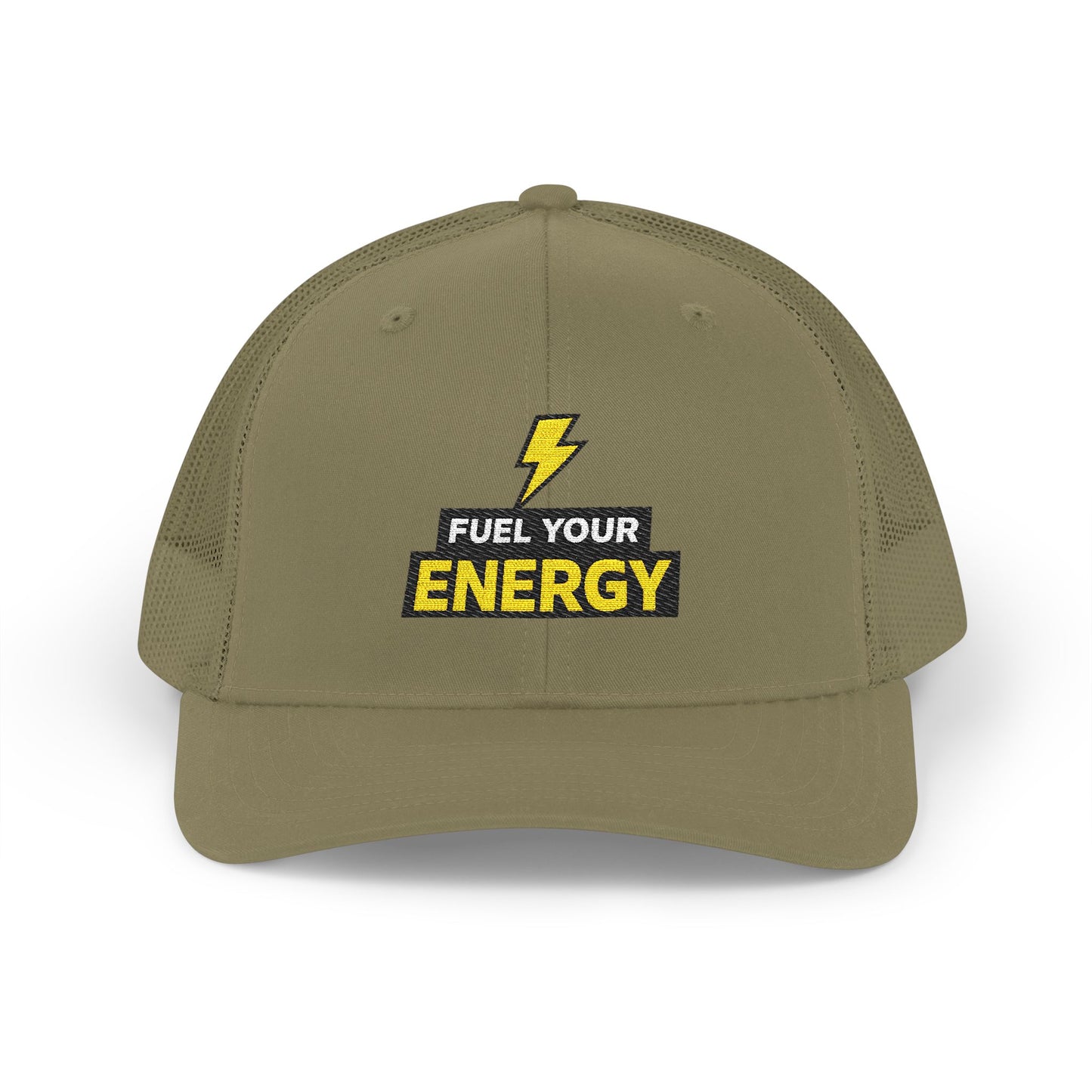 Energy Bolt Snapback Trucker Hat — "Fuel Your Energy" Embroidered Patch