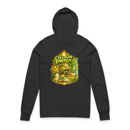 Cellular Energy Graphic Hooded Long Sleeve Tee