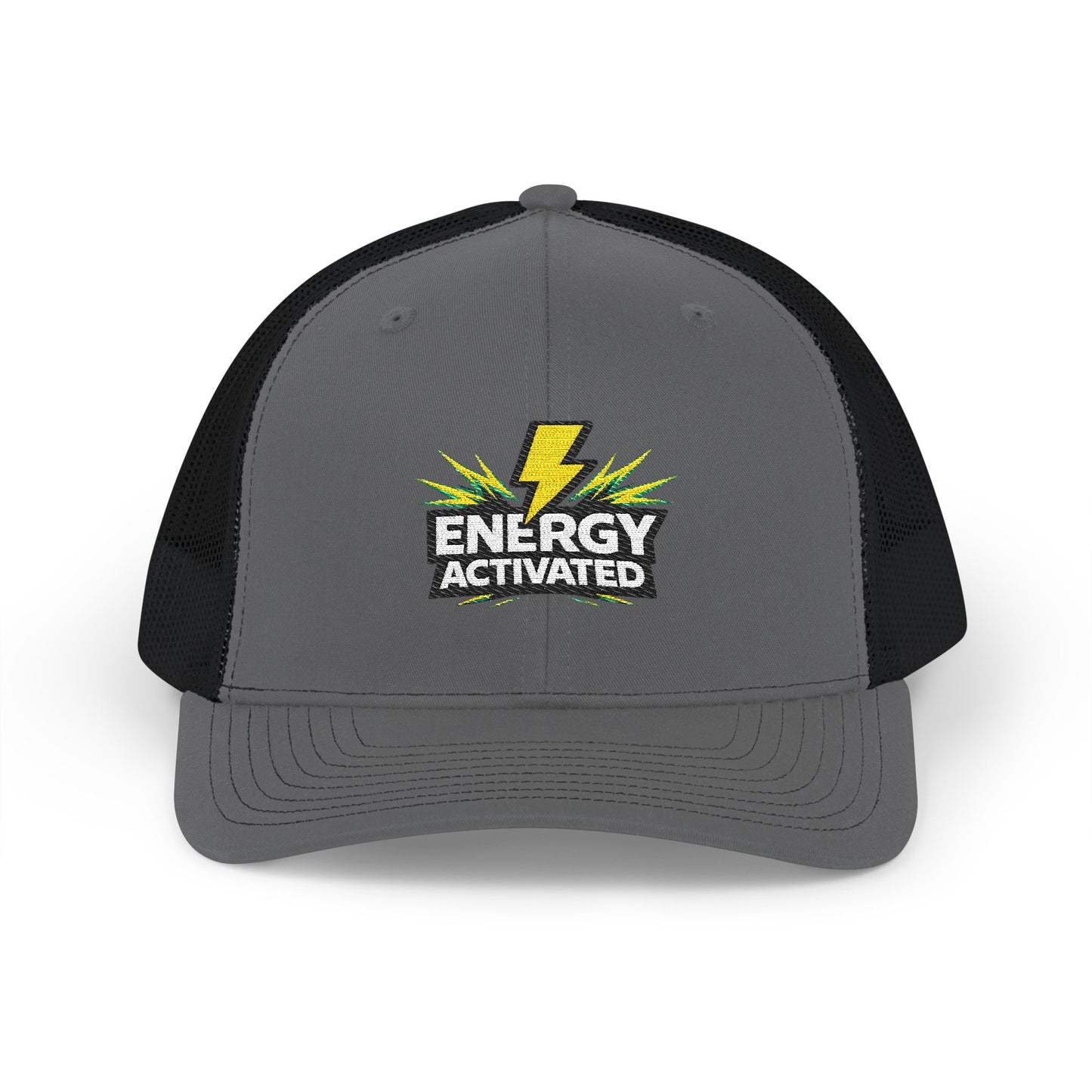 Energy Activated Snapback Trucker Cap – Embroidered Lightning Logo