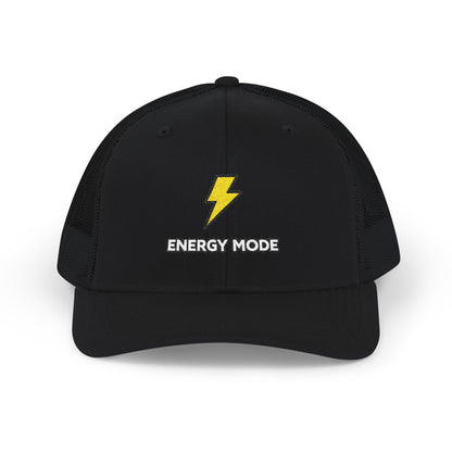 Energy Mode Snapback Trucker Cap — Embroidered Lightning Bolt