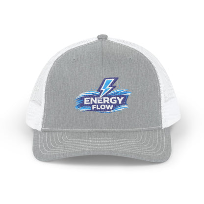 Energy Flow Embroidered Trucker Cap — Lightning Wave Snapback