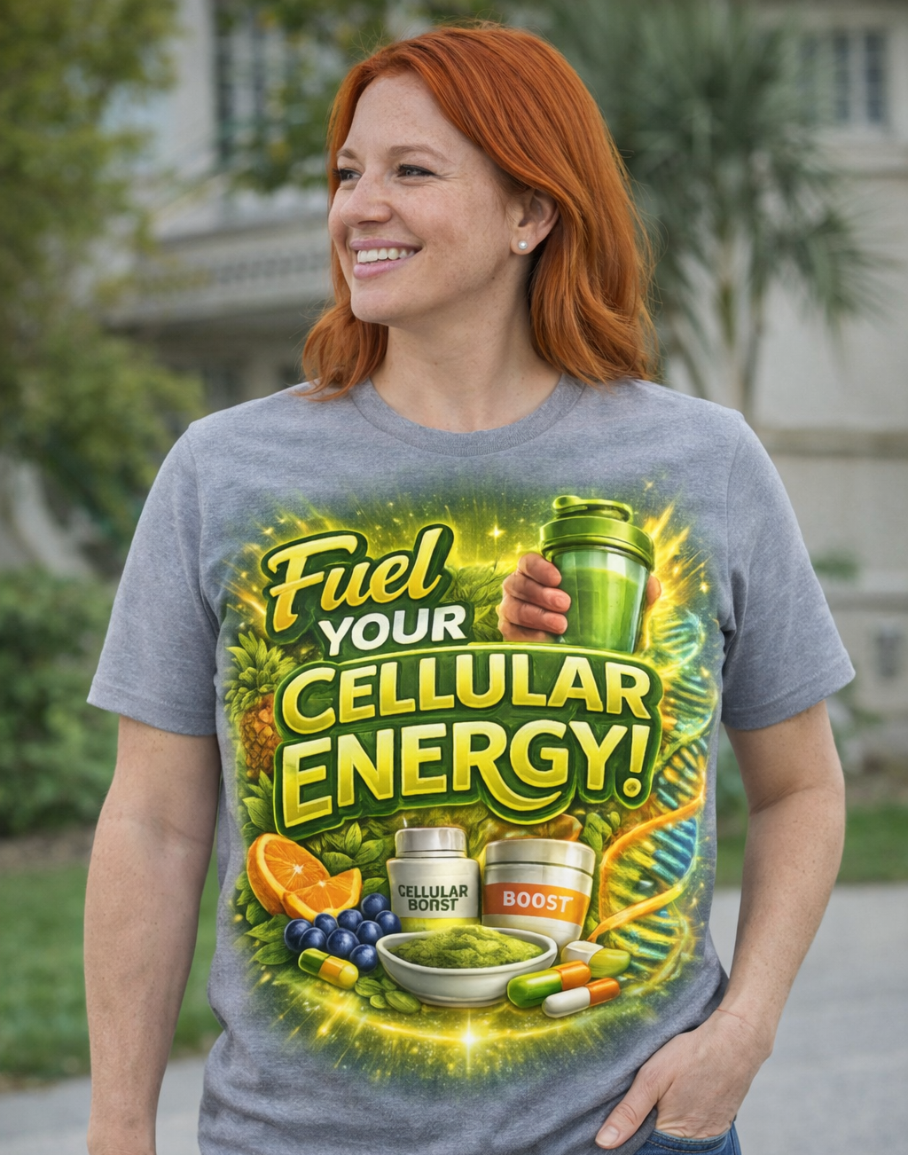 Fuel Your Cellular Energy Graphic T-Shirt