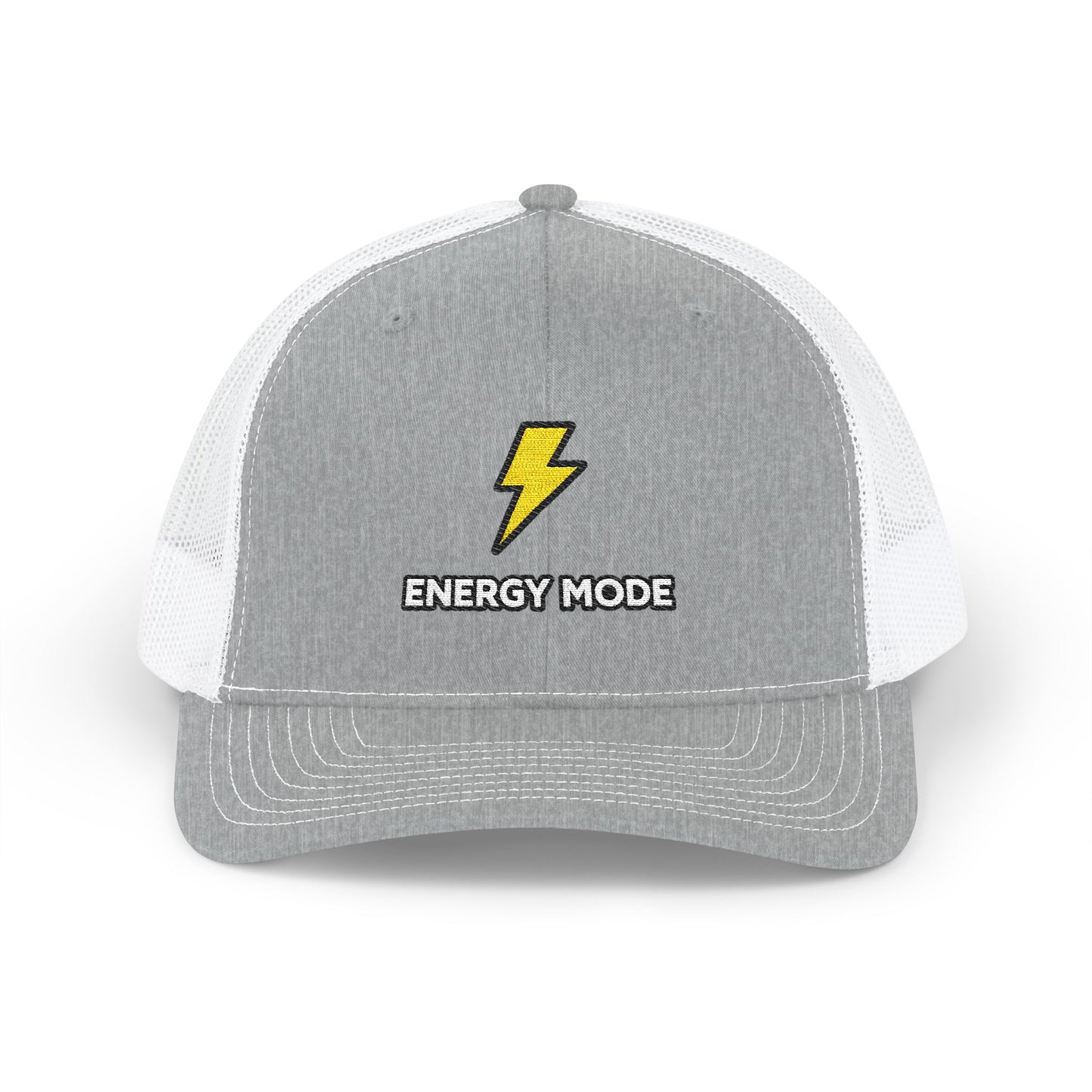 Energy Mode Snapback Trucker Cap — Embroidered Lightning Bolt