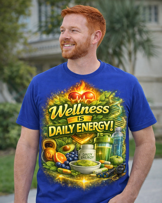 Wellness Is Daily Energy Graphic T‑Shirt
