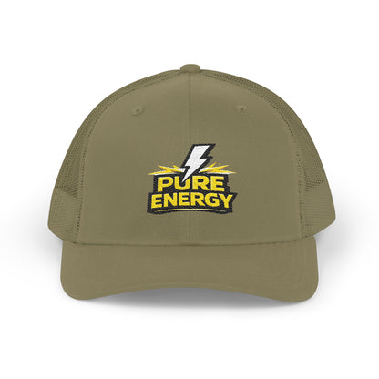 Pure Energy Embroidered Trucker Cap — Lightning Logo Snapback