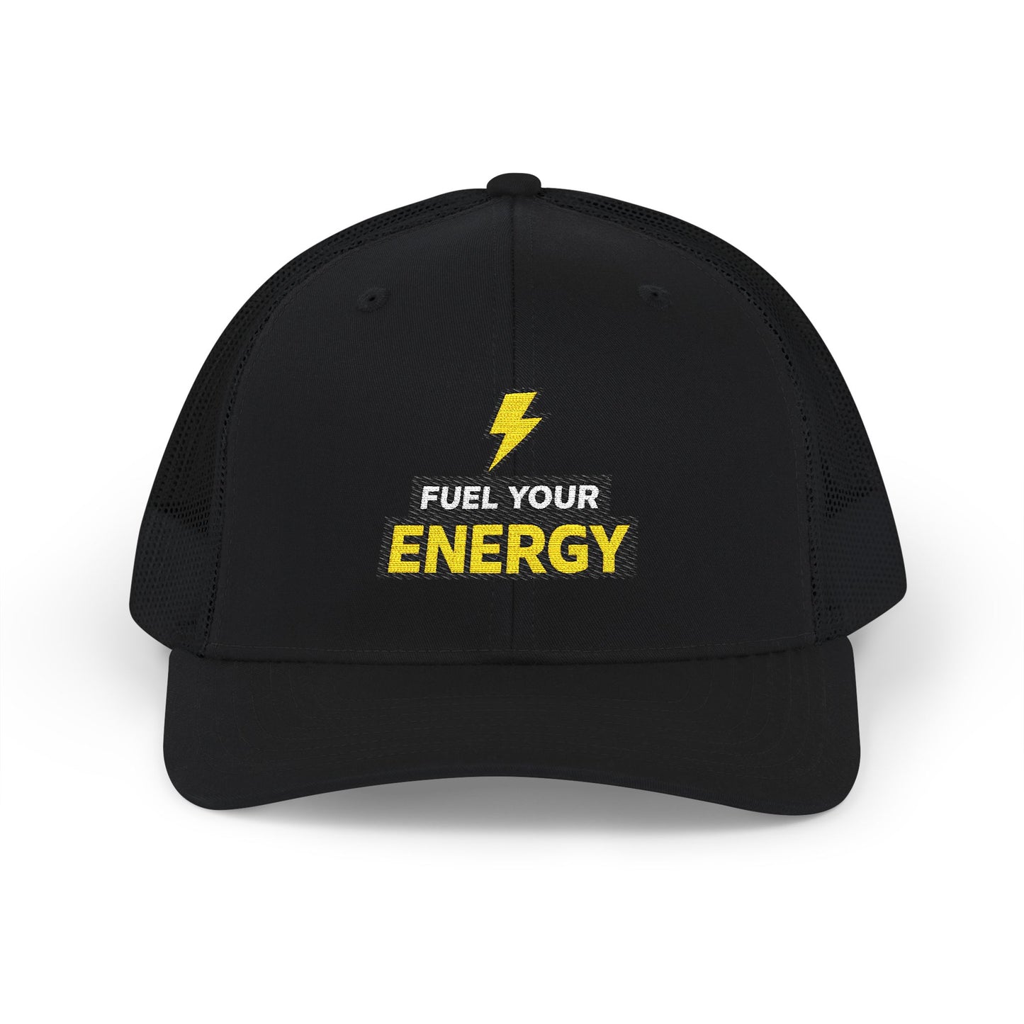 Energy Bolt Snapback Trucker Hat — "Fuel Your Energy" Embroidered Patch