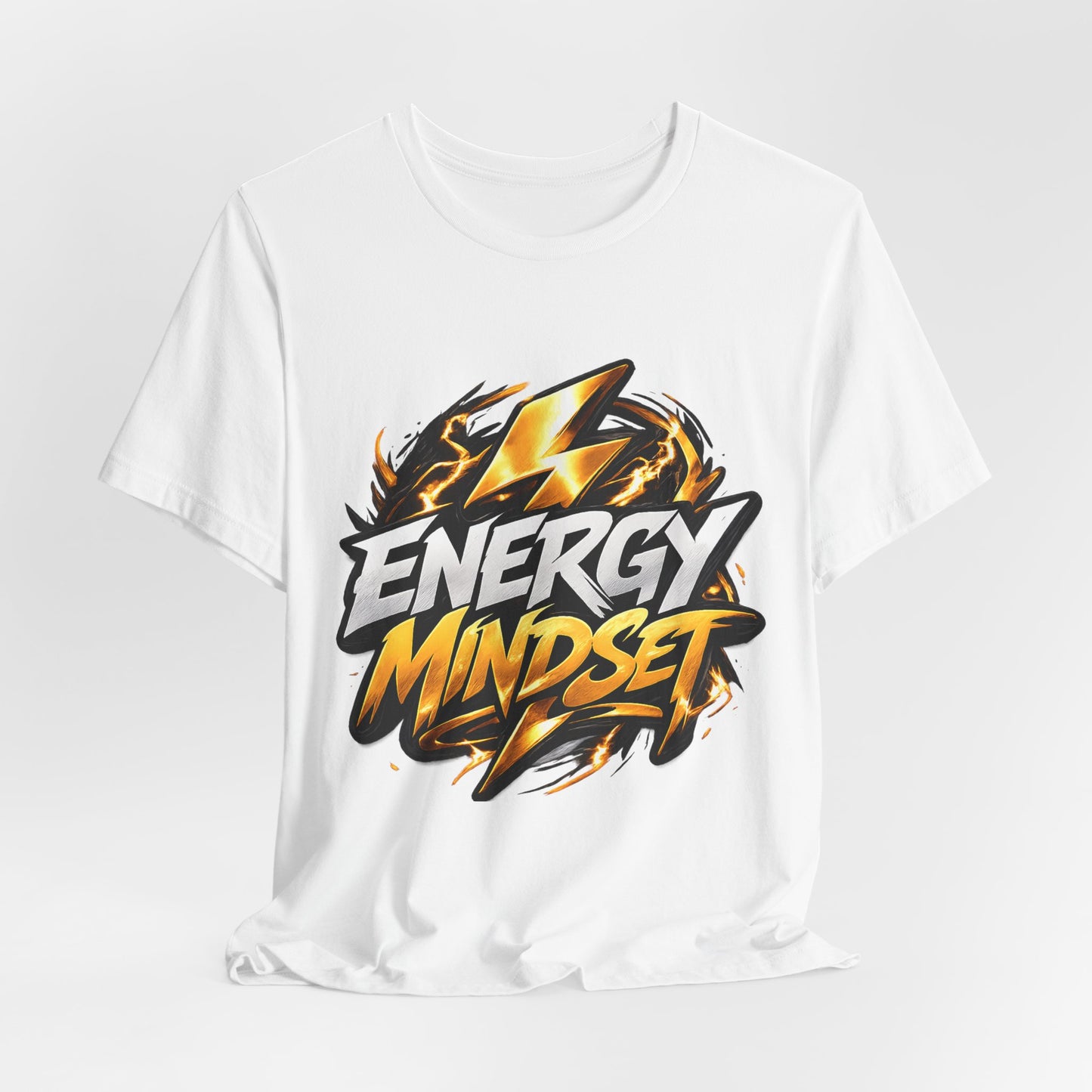Energy Mindset T-Shirt — Motivational Lightning Graphic Tee