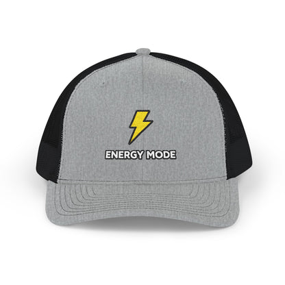 Energy Mode Snapback Trucker Cap — Embroidered Lightning Bolt