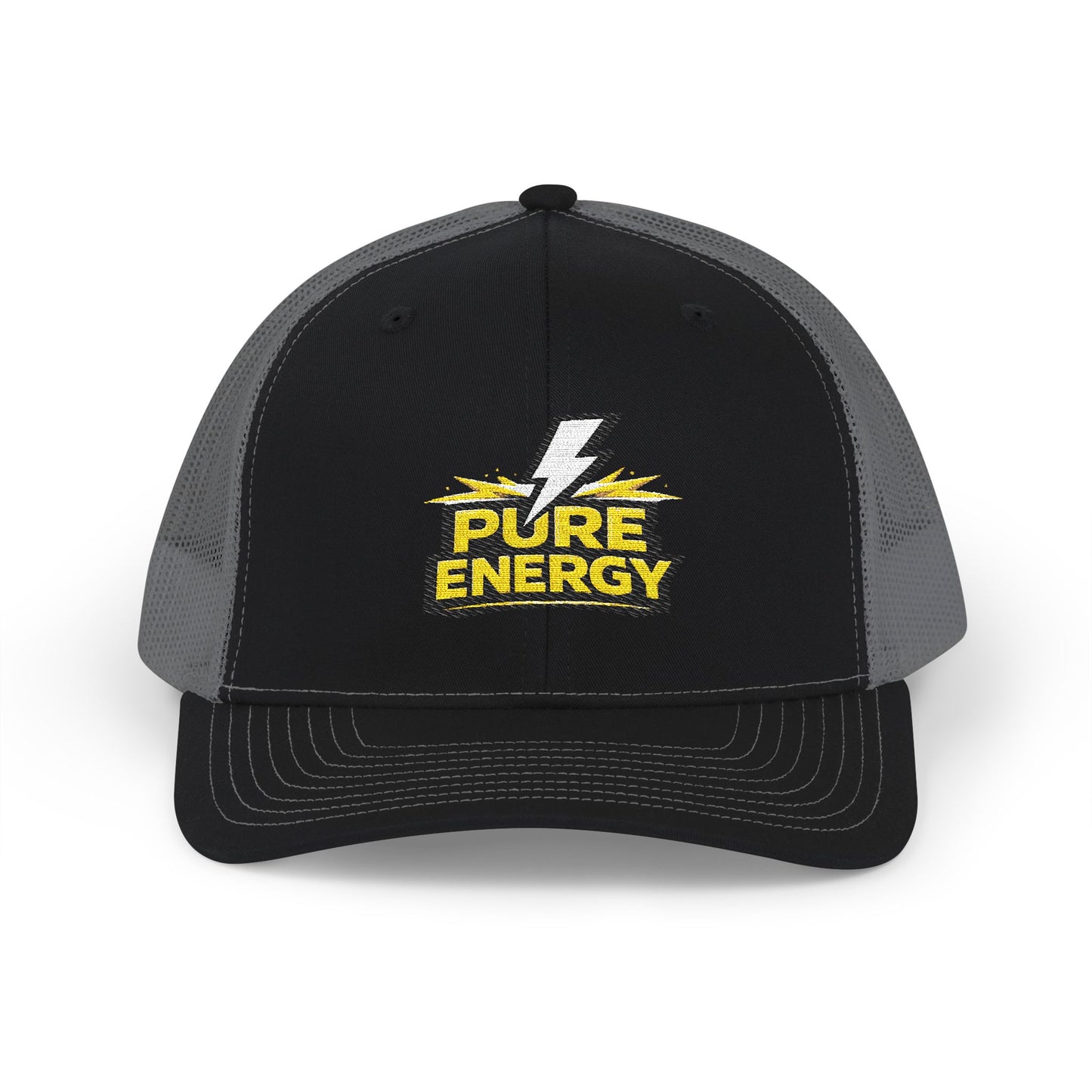 Pure Energy Embroidered Trucker Cap — Lightning Logo Snapback