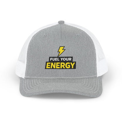 Energy Bolt Snapback Trucker Hat — "Fuel Your Energy" Embroidered Patch