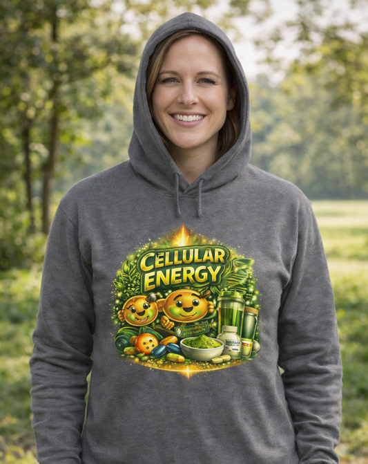Cellular Energy Graphic Hooded Long Sleeve Tee