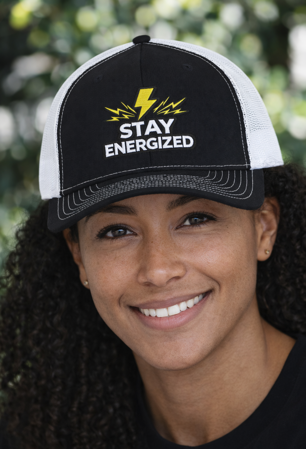Stay Energized Embroidered Trucker Cap